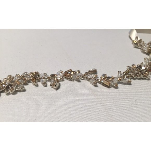 BHLDN Blossom Veils Wedding Rose Sparkle Sash - $260 - Champagne New In Box - Picture 7 of 8